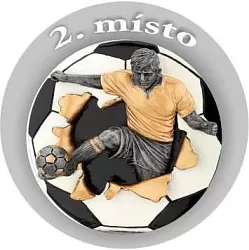 Emblém barevný EM28 fotbal 2.místo