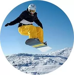 Emblém barevný EM69 snowboard