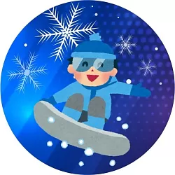 Emblém barevný EM410 snowboard dětský